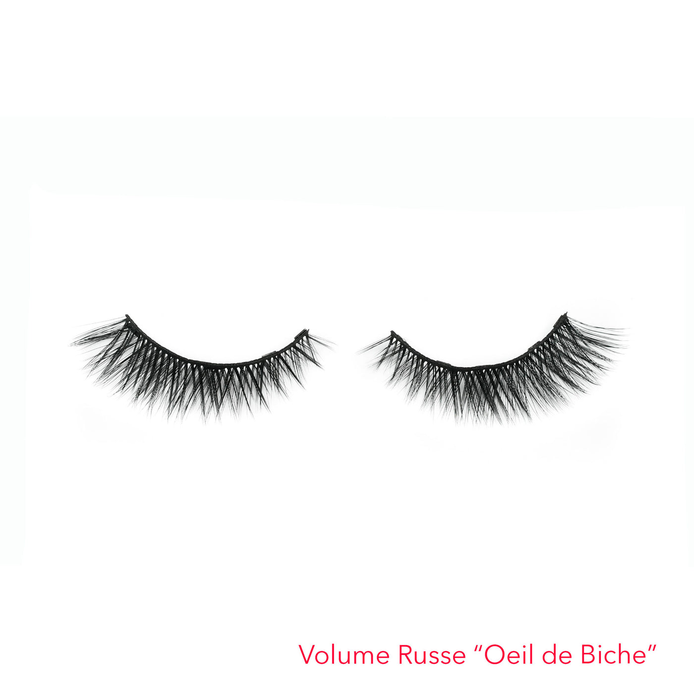 Faux cils eyeliner magnétique - Volume russe oeil de biche - Double frange
