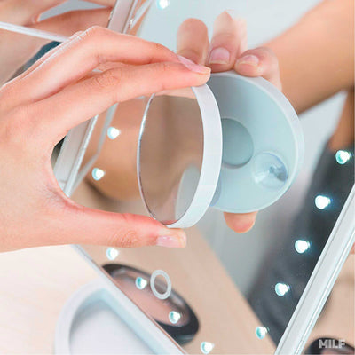 Miroir grossissant 4 en 1  avec miroir ventouse | MilF-eyelashes