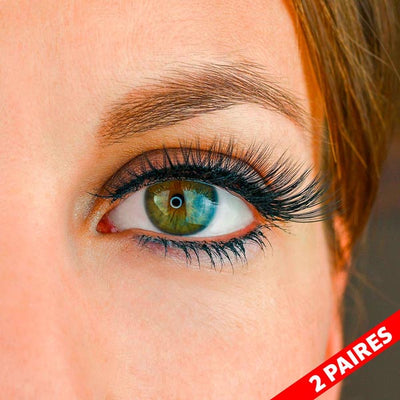 Faux cils magnétique avec eyeliner - oeil de biche